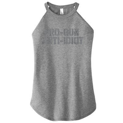 Mens Pro Gun Anti Idiot Women's Perfect Tri Rocker Tank