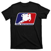 Motocross Pro Gift For Wo Blue & Red Dirt Bike T-Shirt