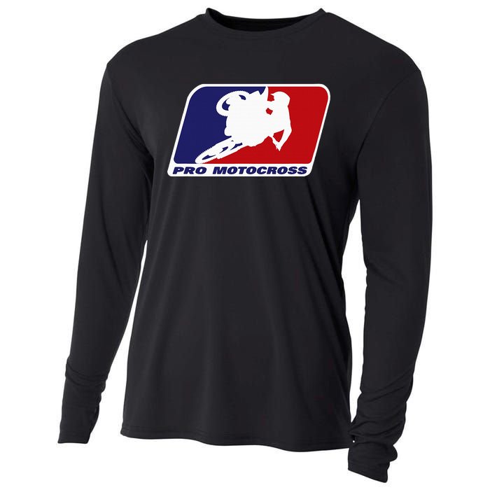 Motocross Pro Gift For Wo Blue & Red Dirt Bike Cooling Performance Long Sleeve Crew