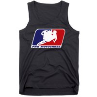 Motocross Pro Gift For Wo Blue & Red Dirt Bike Tank Top