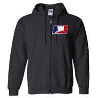 Motocross Pro Gift For Wo Blue & Red Dirt Bike Full Zip Hoodie