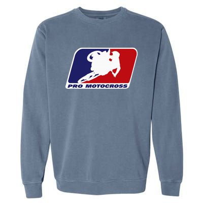 Motocross Pro Gift For Wo Blue & Red Dirt Bike Garment-Dyed Sweatshirt