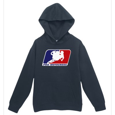 Motocross Pro Gift For Wo Blue & Red Dirt Bike Urban Pullover Hoodie