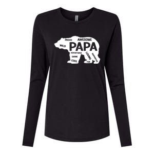 Men Papa Grandpa Bear Top Grandfather Father Day Gift Ideas Gift Womens Cotton Relaxed Long Sleeve T-Shirt