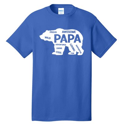 Men Papa Grandpa Bear Top Grandfather Father Day Gift Ideas Gift Tall T-Shirt