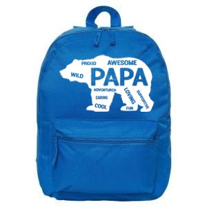 Men Papa Grandpa Bear Top Grandfather Father Day Gift Ideas Gift 16 in Basic Backpack