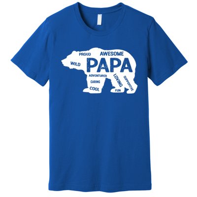 Men Papa Grandpa Bear Top Grandfather Father Day Gift Ideas Gift Premium T-Shirt