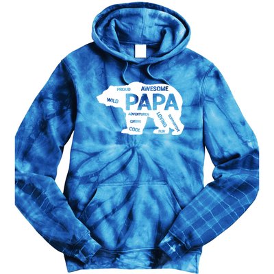 Men Papa Grandpa Bear Top Grandfather Father Day Gift Ideas Gift Tie Dye Hoodie