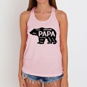 Men Papa Grandpa Bear Top Grandfather Father Day Gift Ideas Gift Women's Knotted Racerback Tank