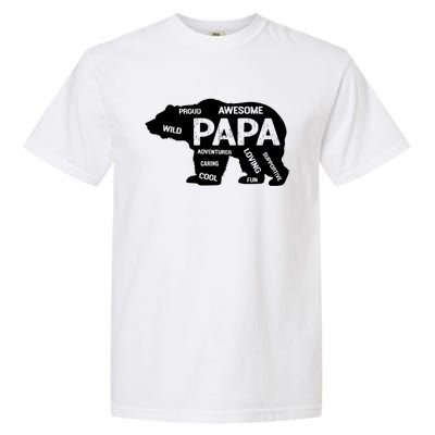 Men Papa Grandpa Bear Top Grandfather Father Day Gift Ideas Gift Garment-Dyed Heavyweight T-Shirt