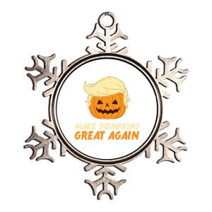 Make Pumpkins Great Again Play Anti Trump Slogan Halloween Gift Metallic Star Ornament