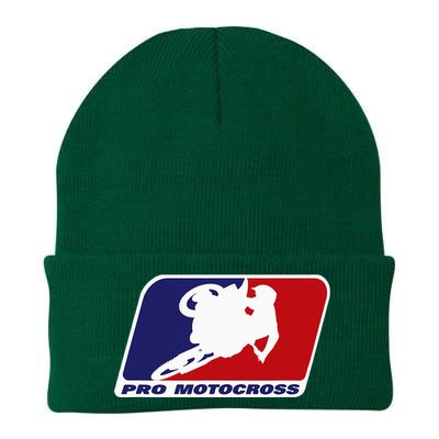 Motocross Pro Gift For Women Blue & Red Dirt Bike Knit Cap Winter Beanie