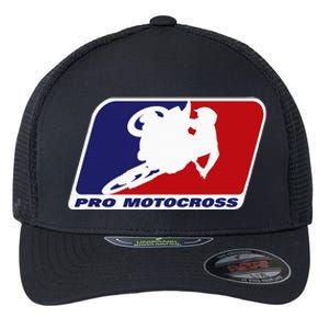 Motocross Pro Gift For Women Blue & Red Dirt Bike Flexfit Unipanel Trucker Cap