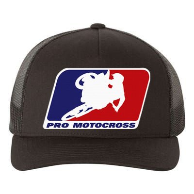 Motocross Pro Gift For Women Blue & Red Dirt Bike Yupoong Adult 5-Panel Trucker Hat