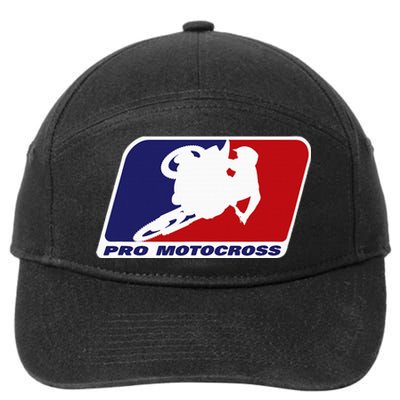 Motocross Pro Gift For Women Blue & Red Dirt Bike 7-Panel Snapback Hat