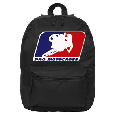 Motocross Pro Gift For Women Blue & Red Dirt Bike 16 in Basic Backpack