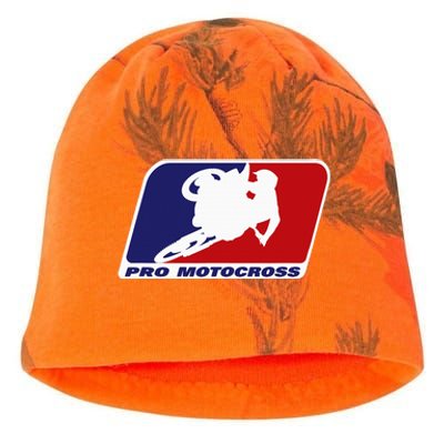 Motocross Pro Gift For Women Blue & Red Dirt Bike Kati - Camo Knit Beanie