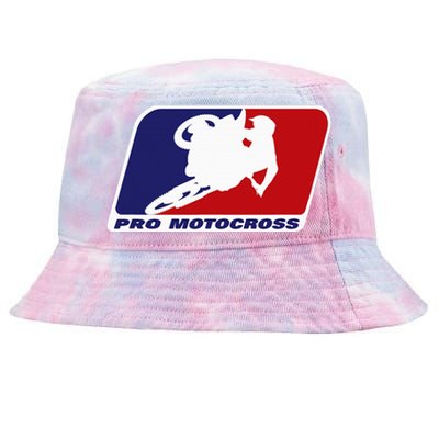 Motocross Pro Gift For Women Blue & Red Dirt Bike Tie-Dyed Bucket Hat