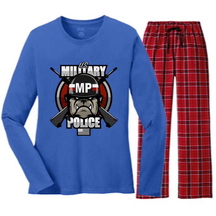 Military Police Gift Women's Long Sleeve Flannel Pajama Set 