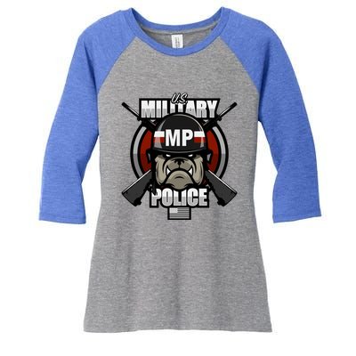 Military Police Gift Women's Tri-Blend 3/4-Sleeve Raglan Shirt