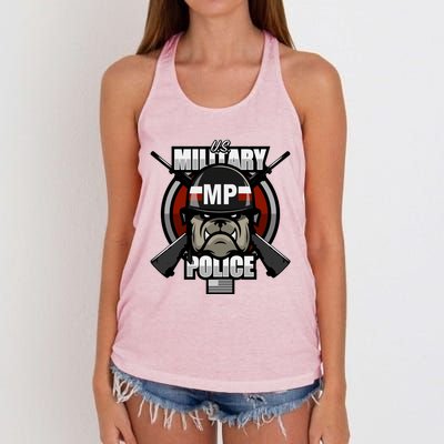 Military Police Gift Women's Knotted Racerback Tank