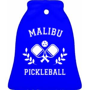 Malibu Pickleball Gift Ceramic Bell Ornament