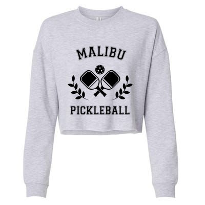 Malibu Pickleball Gift Cropped Pullover Crew