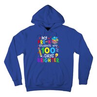 My Precool Giftk Students Are 100 Days Brighter 100th Day Of School Funny Gift Hoodie