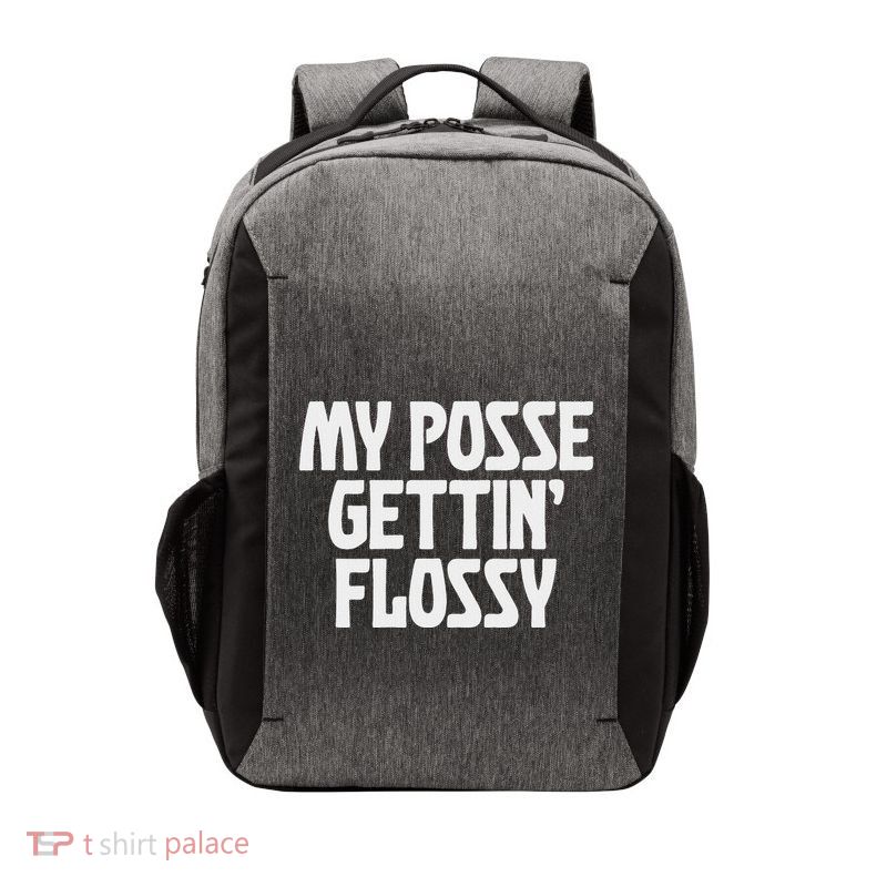 My Posse Gettin Flossy Funny Dental Novelty Vector Backpack