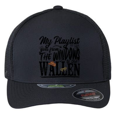 My Playlist Goes From The Windows To The Flexfit Unipanel Trucker Cap