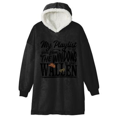 My Playlist Goes From The Windows To The Hooded Wearable Blanket