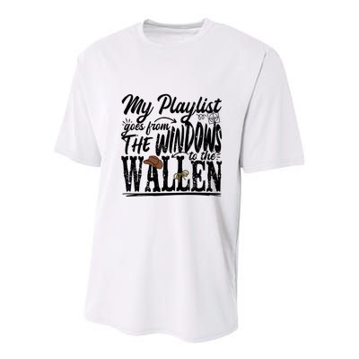 My Playlist Goes From The Windows To The Youth Performance Sprint T-Shirt