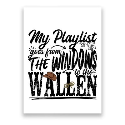 My Playlist Goes From The Windows To The Poster