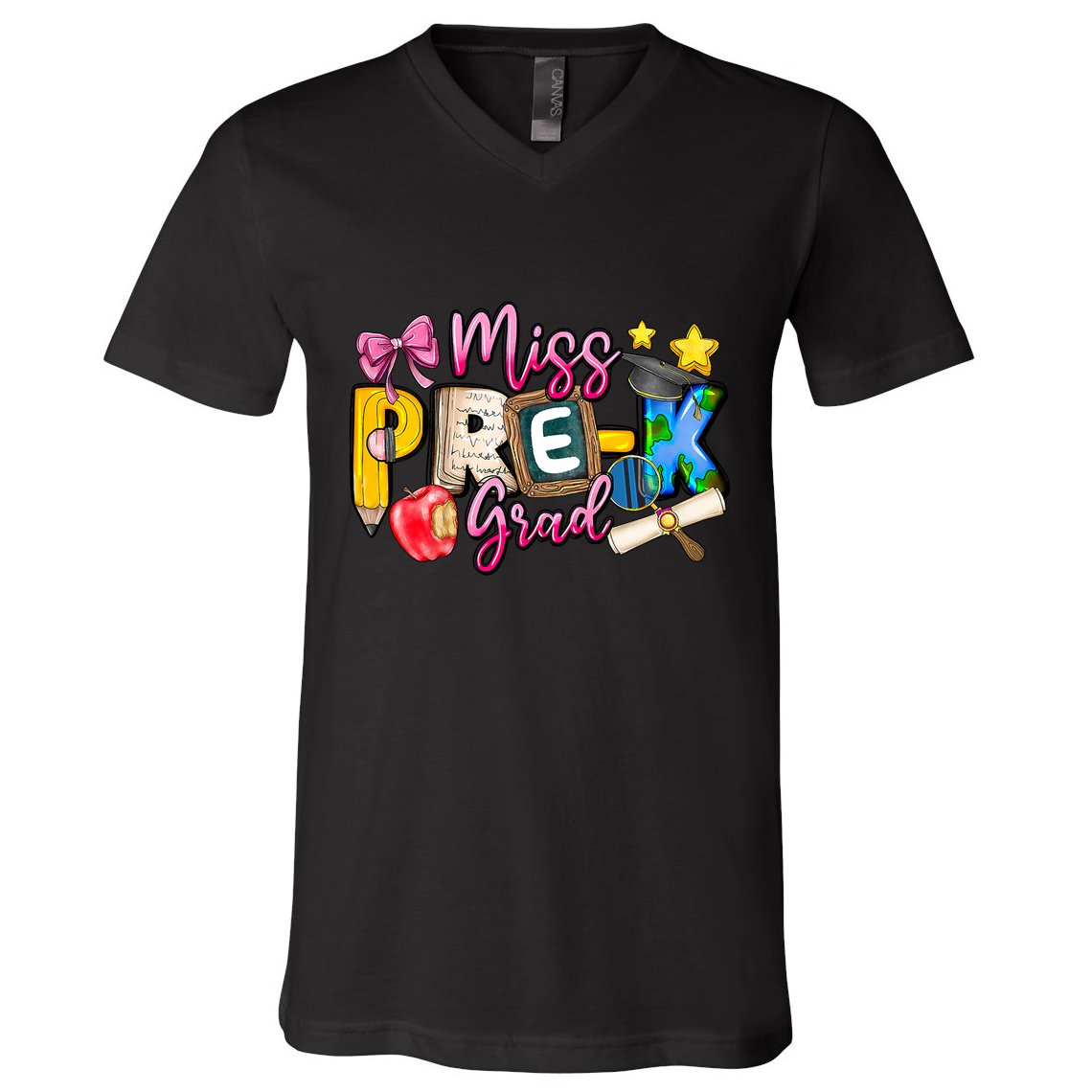 Miss PreK Grad Graduation Last Day Of School V-Neck T-Shirt