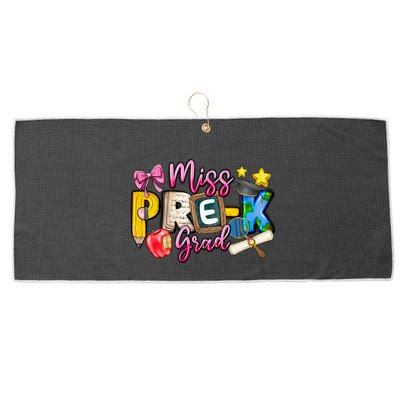 Miss PreK Grad Graduation Last Day Of School Large Microfiber Waffle Golf Towel