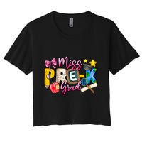 Miss PreK Grad Graduation Last Day Of School Women's Crop Top Tee