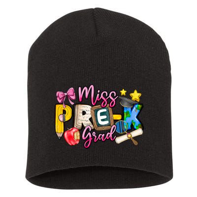 Miss PreK Grad Graduation Last Day Of School Short Acrylic Beanie