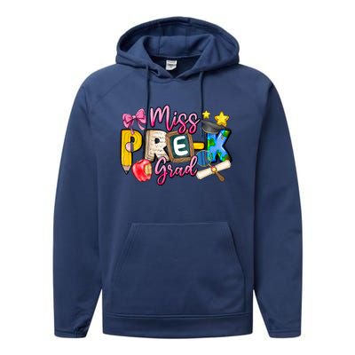 Miss PreK Grad Graduation Last Day Of School Performance Fleece Hoodie