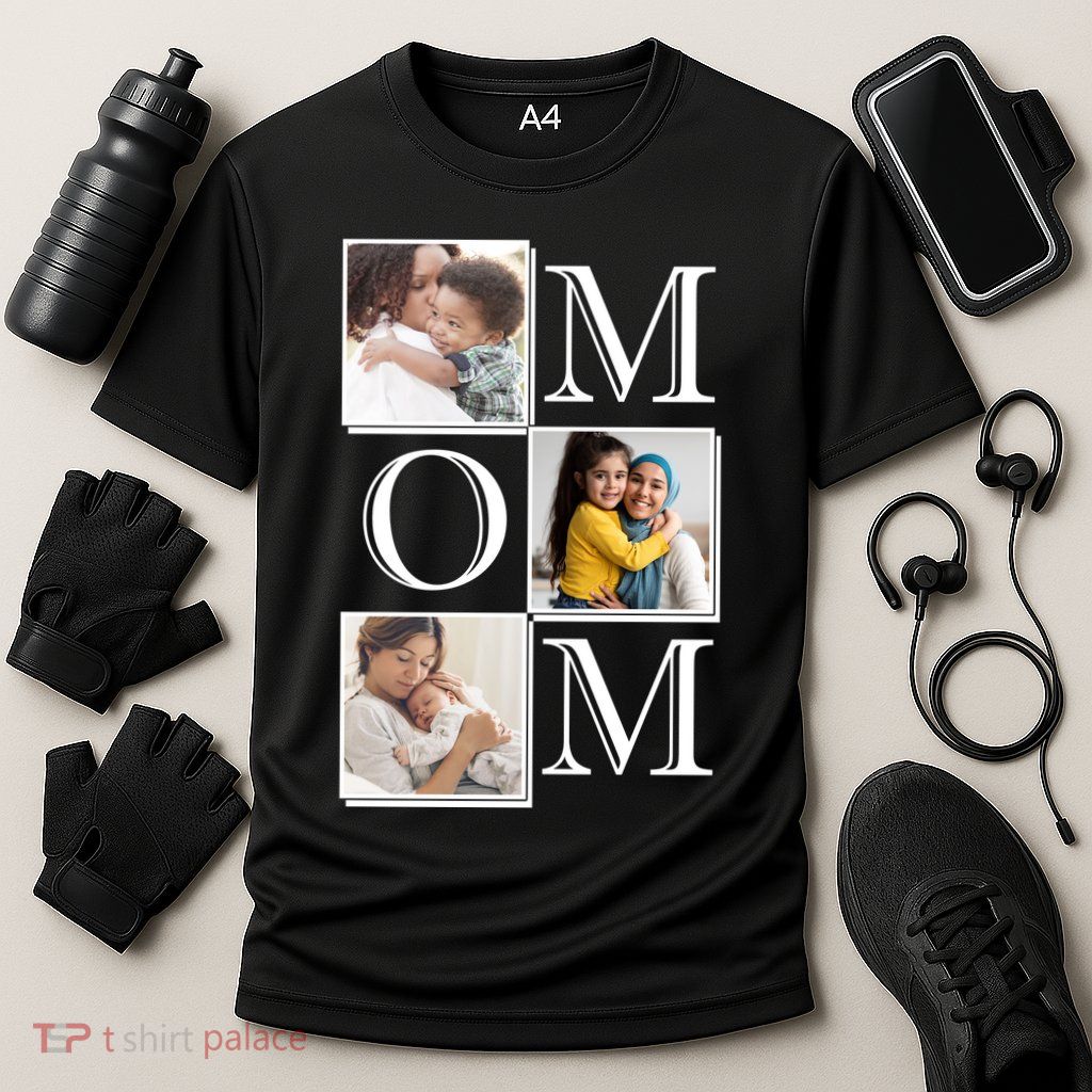 Mom Personalized Gift For Mothers Day Custom Photo Performance Shirt