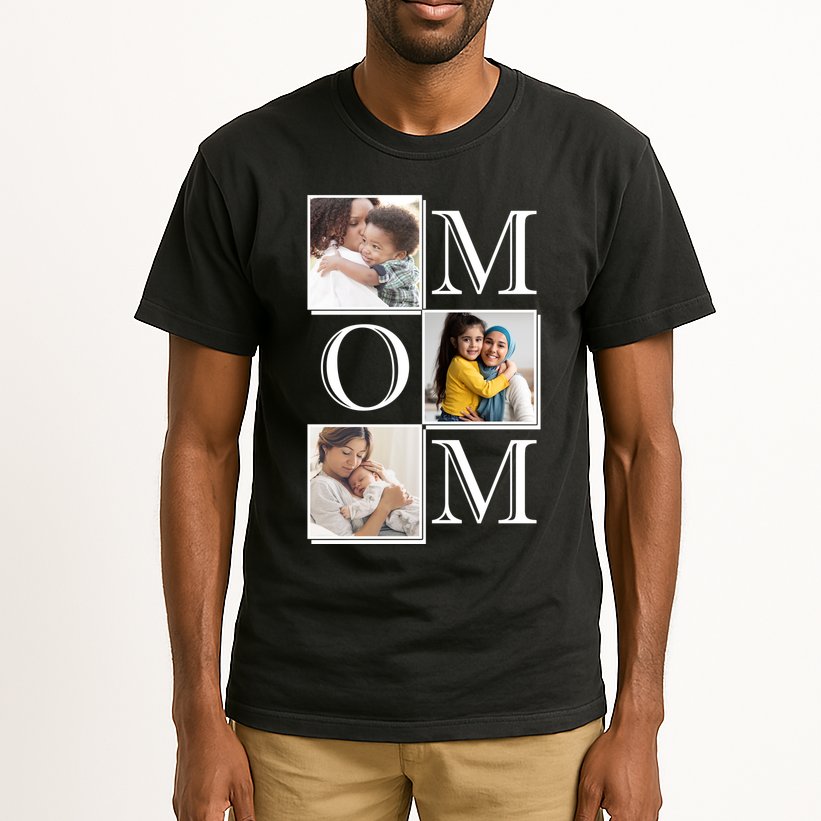 Mom Personalized Gift For Mothers Day Custom Photo Tall T-Shirt
