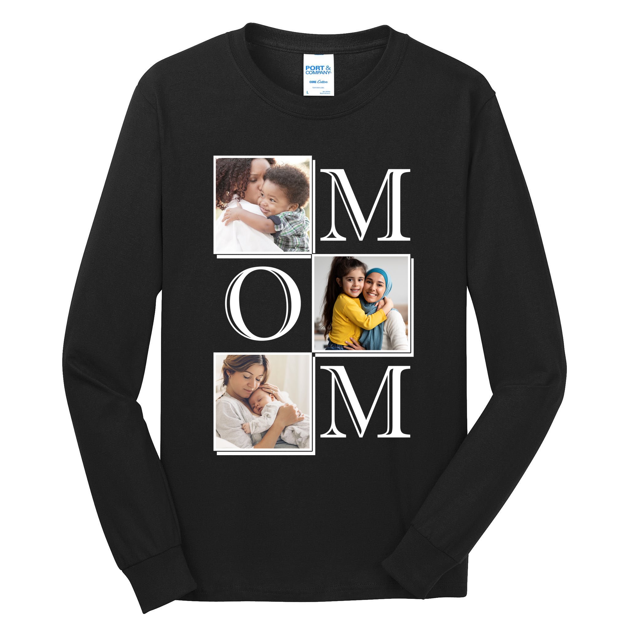 Mom Personalized Gift For Mothers Day Custom Photo Tall Long Sleeve T-Shirt