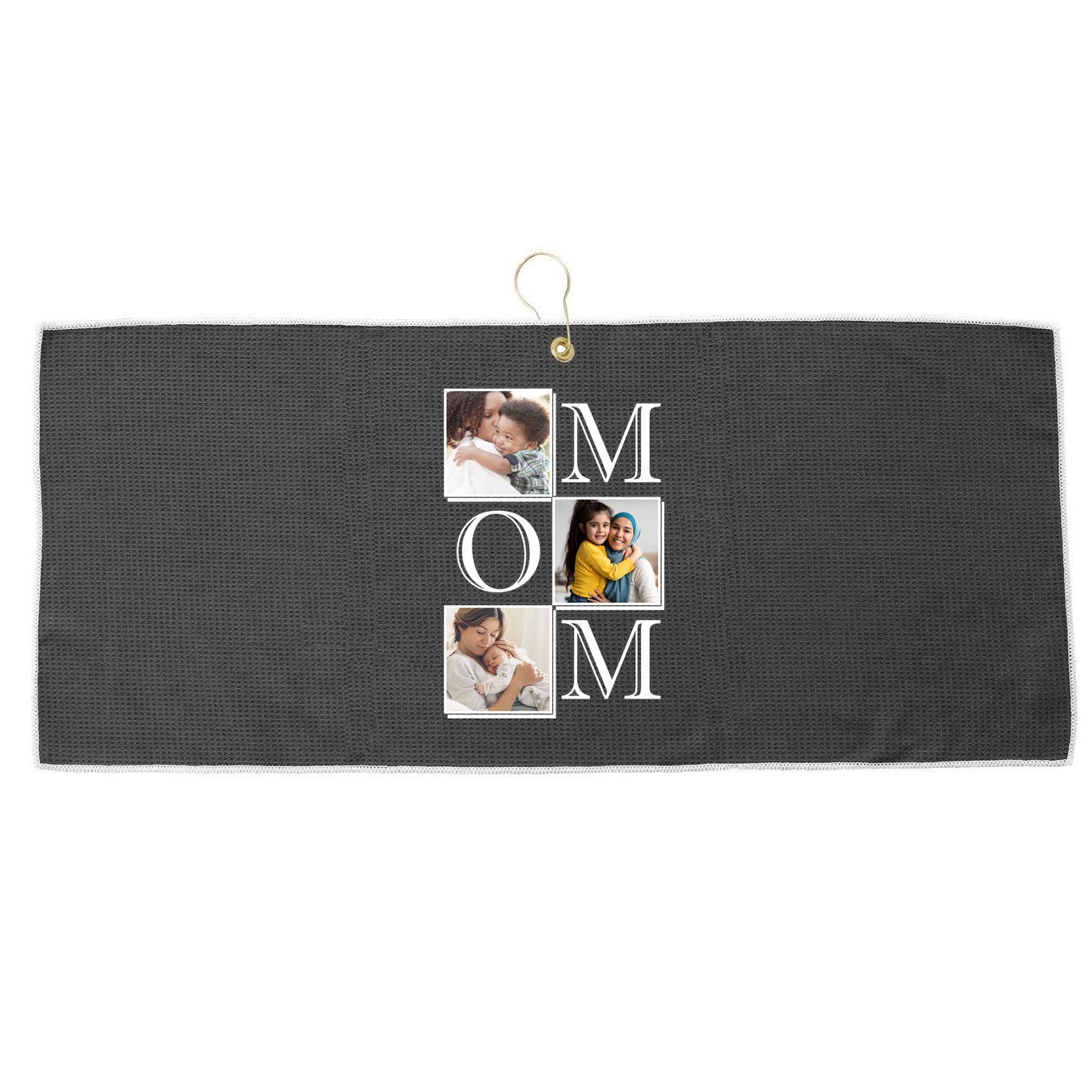 Mom Personalized Gift For Mothers Day Custom Photo Large Microfiber Waffle Golf Towel