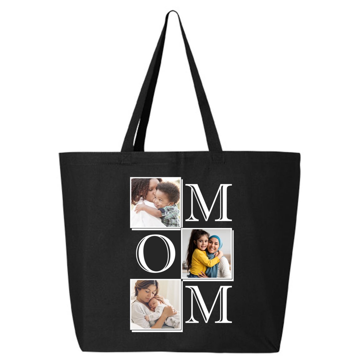Mom Personalized Gift For Mothers Day Custom Photo 25L Jumbo Tote