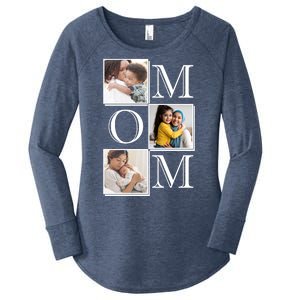 Mom Personalized Gift For Mothers Day Custom Photo Women's Perfect Tri Tunic Long Sleeve Shirt