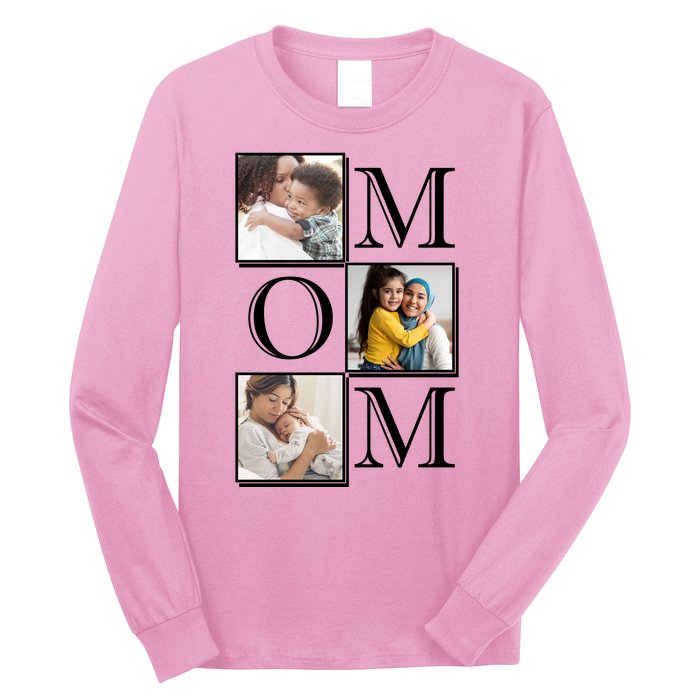 Mom Personalized Gift For Mothers Day Custom Photo Long Sleeve Shirt