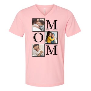 Mom Personalized Gift For Mothers Day Custom Photo V-Neck T-Shirt