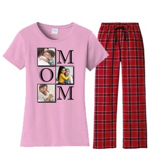 Mom Personalized Gift For Mothers Day Custom Photo Women's Flannel Pajama Set