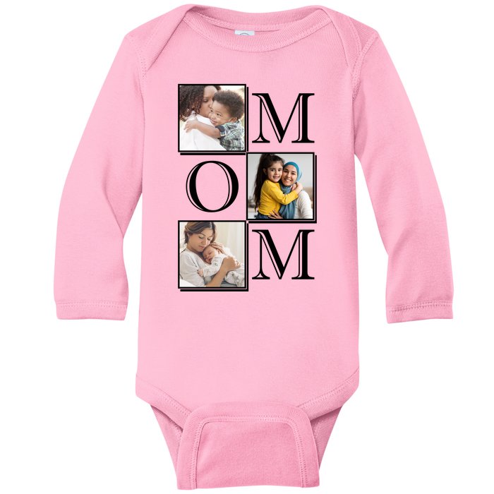 Mom Personalized Gift For Mothers Day Custom Photo Baby Long Sleeve Bodysuit