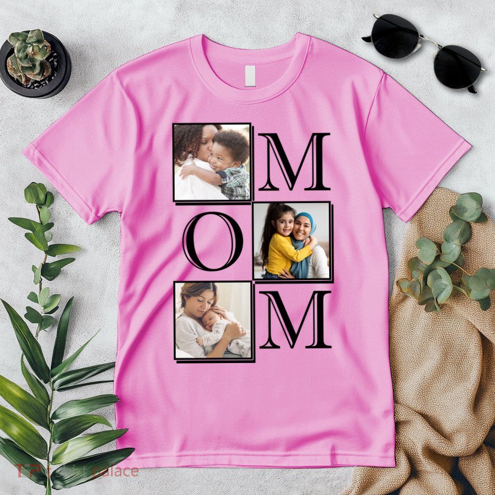 Mom Personalized Gift For Mothers Day Custom Photo Premium T-Shirt