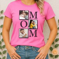 Mom Personalized Gift For Mothers Day Custom Photo Womens T-Shirt
